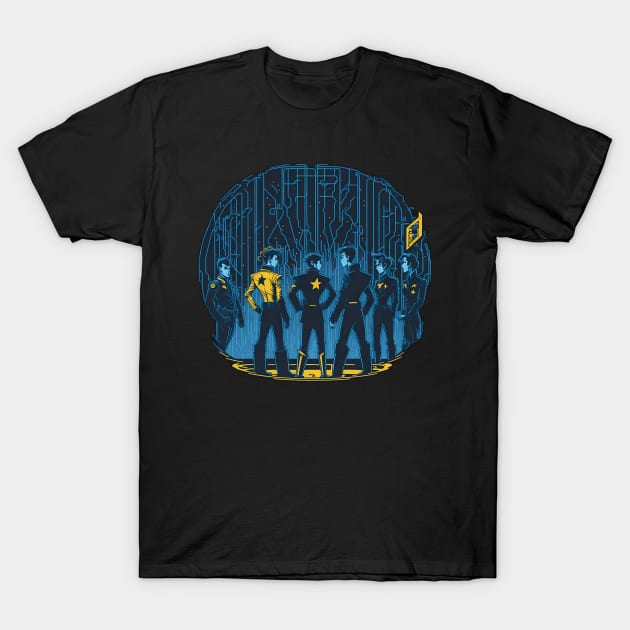 Captain Cosmo and the Space Explorers - A Mind-Blowing Sci-Fi Adventure! T-Shirt by kbark